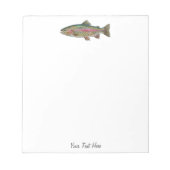 Persoonlijke Visliefhebber – Forel Vissen Ontwerp Notitieblok (Voorkant)