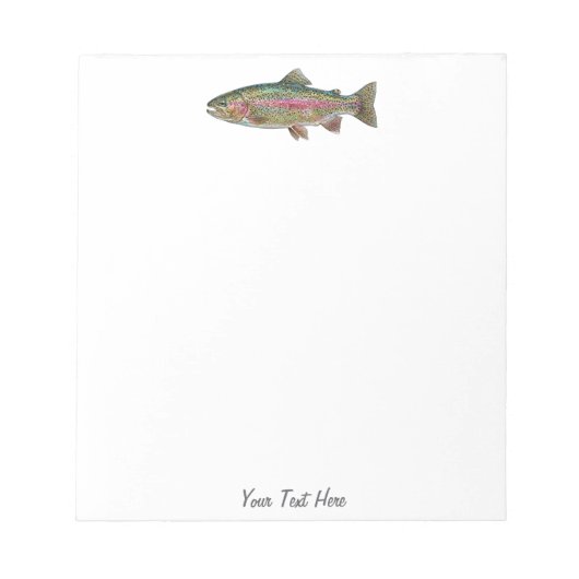 Persoonlijke Visliefhebber – Forel Vissen Ontwerp Notitieblok (Voorkant)