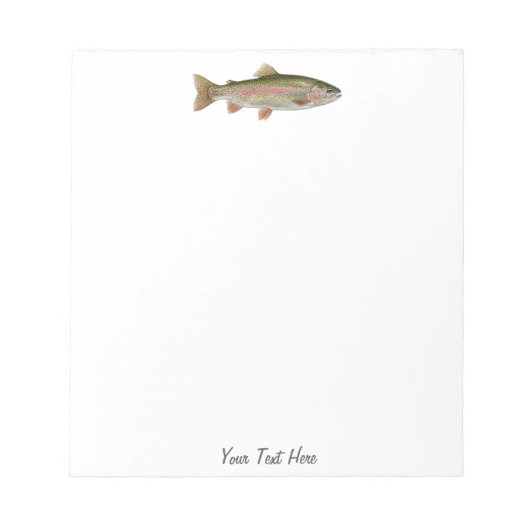 Persoonlijke Visliefhebber – Forel Vissen Ontwerp Notitieblok (Voorkant)