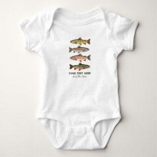 Persoonlijke Visliefhebber – Forel Vissen Ontwerp Romper