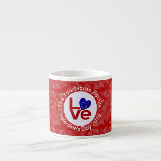 Persoonlijke Vlag van de Europese Unie Rood LOVE H Espresso Kop