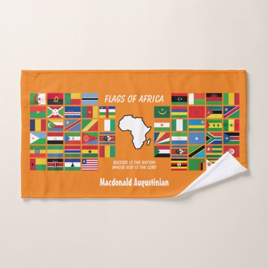 Persoonlijke VLAG VAN HET Sinaasappel VAN AFRIKA Handdoek (Handdoek)