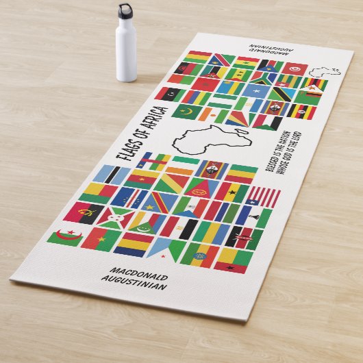 Persoonlijke VLAGGEN VAN AFRIKA White Yogamat (In situ)