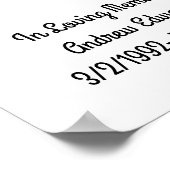 Persoonlijke Vlinder Herdenking Poster (Hoek)