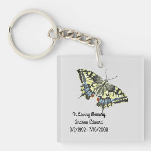 Persoonlijke Vlinder Herdenking Sleutelhanger