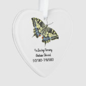 Persoonlijke Vlinder Herdenkingsornament Ornament (voorkant)