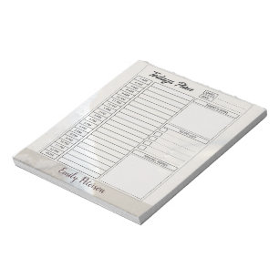 Persoonlijke voetafdruk in zand dag planner notitieblok