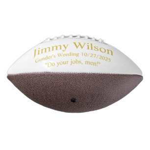 Persoonlijke voetbal, bruidsjonkers cadeau, ringdr american football