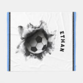 Persoonlijke Voetbal Fleece Deken (Voorkant (Horizontaal))