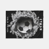 Persoonlijke Voetbal Fleece Deken (Voorkant (Horizontaal))