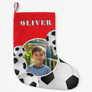 Persoonlijke Voetbal Foto Jongen Kleine Kerstsok