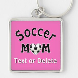 Persoonlijke Voetbal Mam Sleutelhanger Uw Kleuren,
