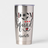 Persoonlijke Voetbal Moeder Team Harten Geïsoleerde Drinkbeker (Links)