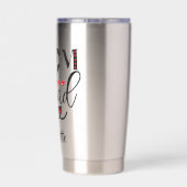 Persoonlijke Voetbal Moeder Team Harten Geïsoleerde Drinkbeker (Achterkant)