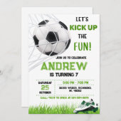 Persoonlijke Voetbal Verjaardag uitnodiging (Voorkant / Achterkant)