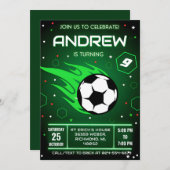 Persoonlijke Voetbal Verjaardag uitnodiging (Voorkant / Achterkant)