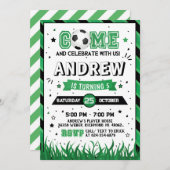 Persoonlijke Voetbal Verjaardag Uitnodiging Feest (Voorkant / Achterkant)