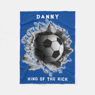 Persoonlijke Voetbalcadeau Fleece Dekbed Deken