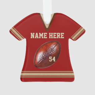 Persoonlijke voetbalornamenten met teamshirt ornament