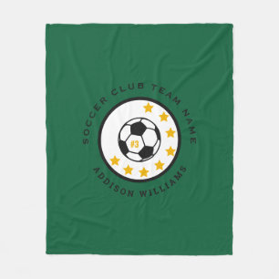 Persoonlijke Voetbalteamnaam Nummer Aangepaste Gro Fleece Deken