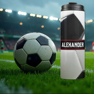 Persoonlijke Voetbalwaterfles Met Naam Thermosbeker