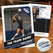 Persoonlijke Volleybal Ruilkaart Wit Blauw