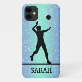 Persoonlijke Volleybalspeler Meisje Glans iPhone 11 Hoesje