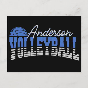 Persoonlijke Volleybalspeler VOEGD NAAM Team Champ Briefkaart