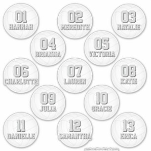 persoonlijke volleybalstickers voor 13 meisjes jon sticker