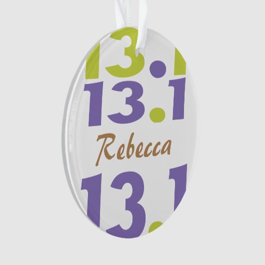 Persoonlijke voorzijde/achterzijde 13.1 halve mara ornament (voorkant)