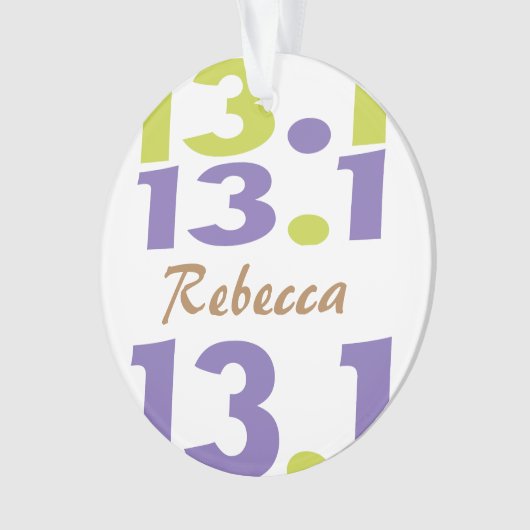 Persoonlijke voorzijde/achterzijde 13.1 halve mara ornament (voorkant)