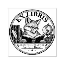 Persoonlijke Vos Ex Libris Bibliotheek Boek Stempe