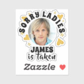 Persoonlijke vrijgezellenfeest bruidegom gezicht f sticker (Vel)