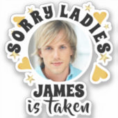 Persoonlijke vrijgezellenfeest bruidegom gezicht f sticker (Voorkant)