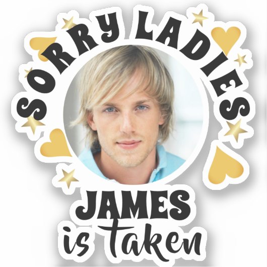 Persoonlijke vrijgezellenfeest bruidegom gezicht f sticker (Voorkant)