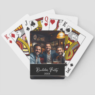 Persoonlijke vrijgezellenfeest herinnering pokerkaarten