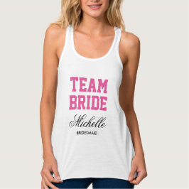 Persoonlijke vrijgezellenparty tanktops voor team