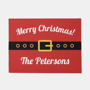 Persoonlijke vrolijk kerstfeest welkom deurmat