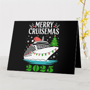 Persoonlijke vrolijke Cruisemas cruiseschip famili Kaart