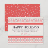 Persoonlijke vrolijke feestdagen kaart (Voorkant / Achterkant)