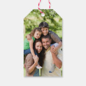 Persoonlijke vrolijke kerst foto cadeaulabel (Achterkant)