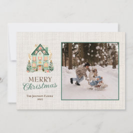 Persoonlijke vrolijke kerstkaart met foto's