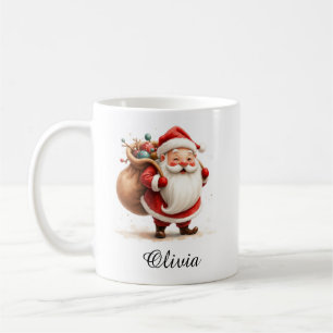 Persoonlijke vrolijke kerstman koffiemok