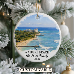 Persoonlijke Waikiki Beach Versiering, Op Maat Gem Keramisch Ornament