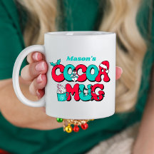 Persoonlijke warme chocolademelk mok voor kinderen