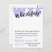 Persoonlijke Wat de veertig 40ste grappige verjaar Briefkaart (Voorkant / Achterkant)