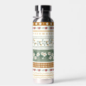Persoonlijke waterfles met bloemenprint en naam (Rechts)