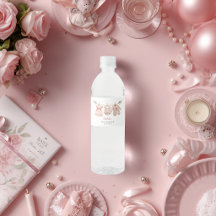 Persoonlijke waterfleslabels voor babymeisjes