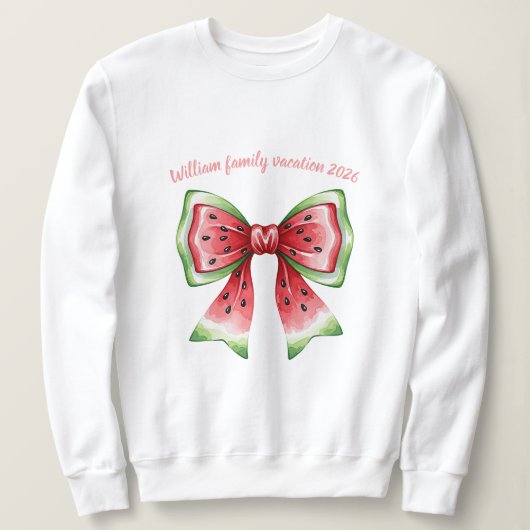 Persoonlijke watermeloen coquette strikdas lint trui (Design voorkant)