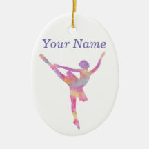 Persoonlijke Waterverf Ballerina Silhouette